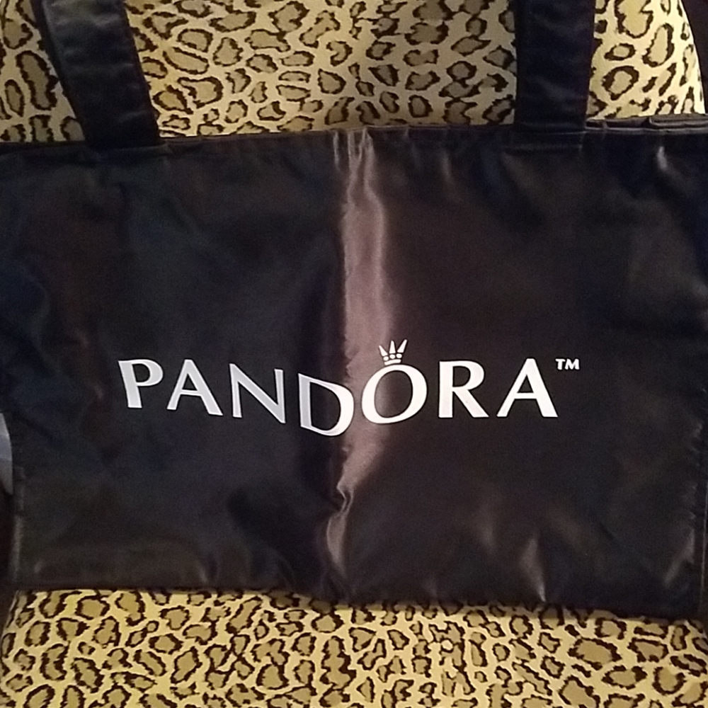 Authentic Pandora RARE satin shopper tote
